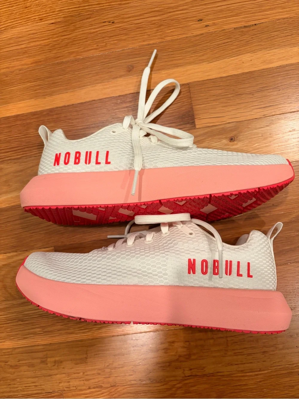 NOBULL Runner — White/Pink Sneakers, Women’s Size 9